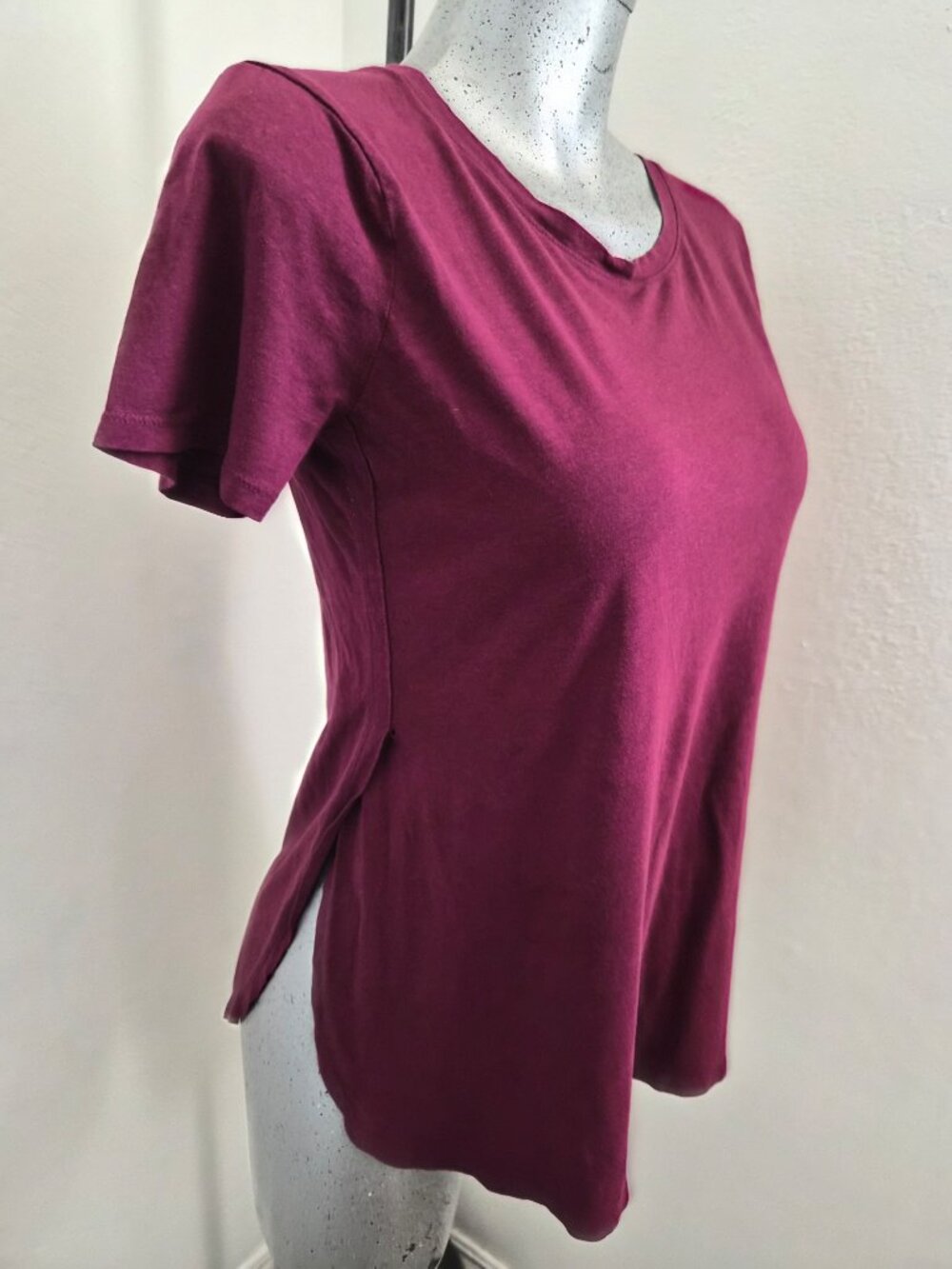Fashion Nova Burgundy Short Sleeve  martenity Top Size M